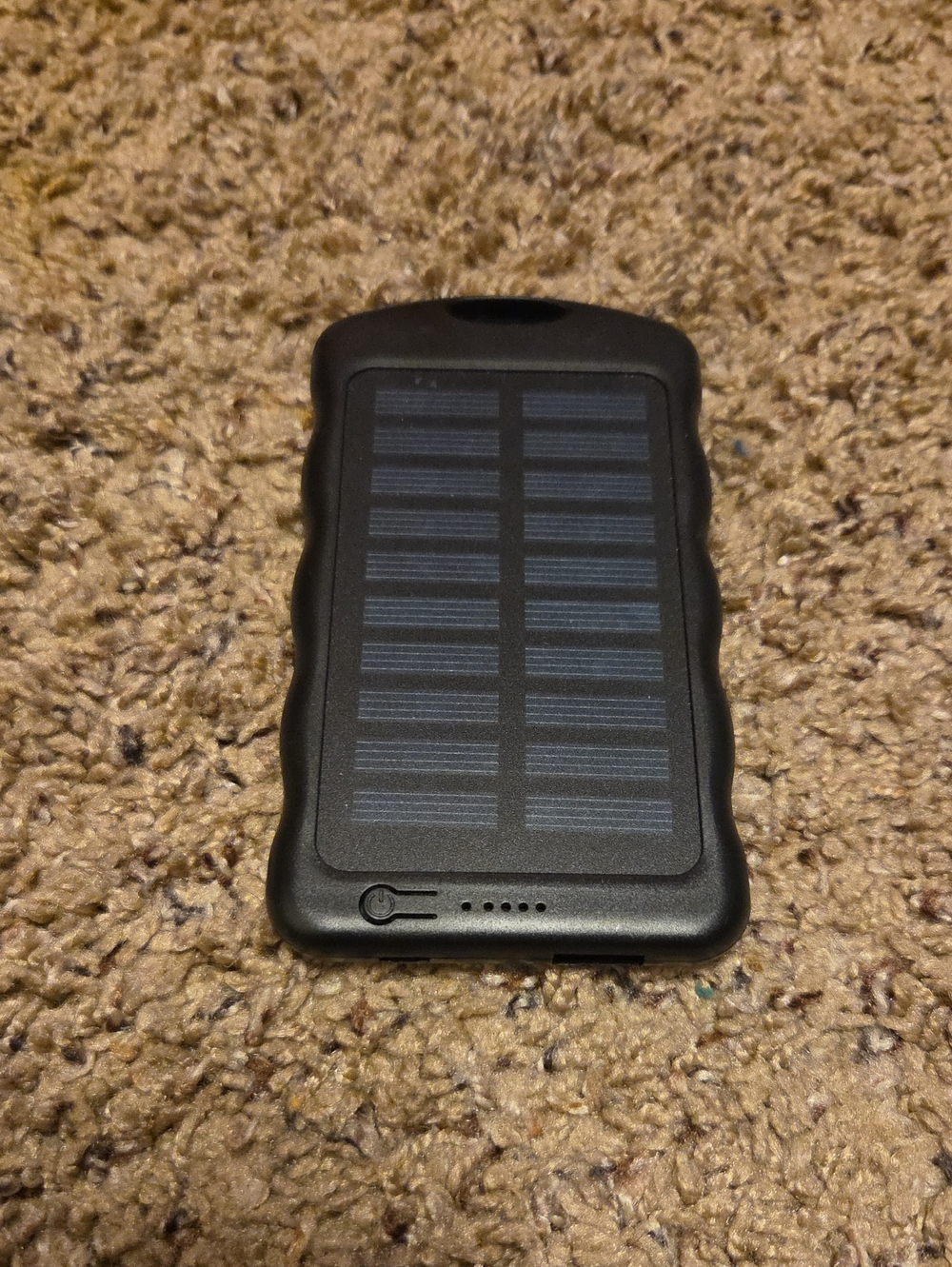 Portable Solar Power Bank Charger - Black